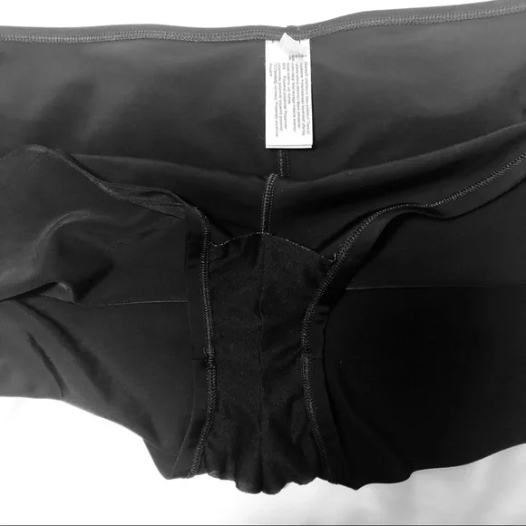 Plus Size 1X Black Belted Swim Short - Picture 5 of 9